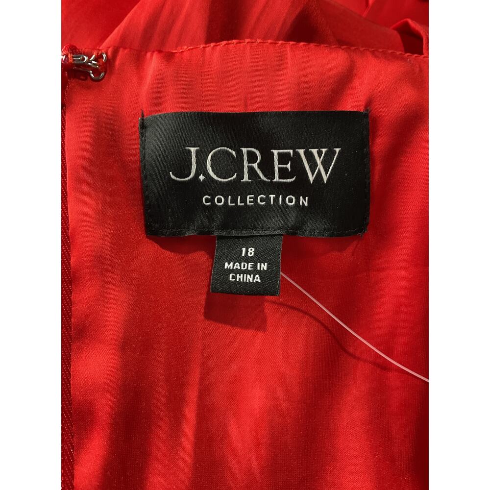 J.Crew Collection Red Polyester Flutter-Sleeve Ma… - image 4